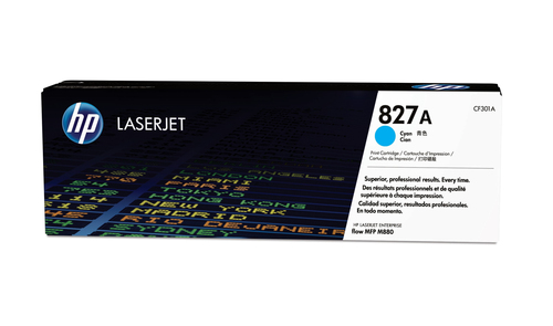 Cartucho de tóner original LaserJet HP 827A cian