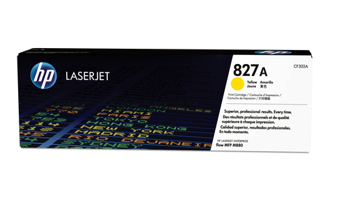 Cartutx tòner original LaserJet HP 827A groc