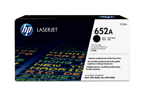 Cartucho de tóner original LaserJet HP 652A negro