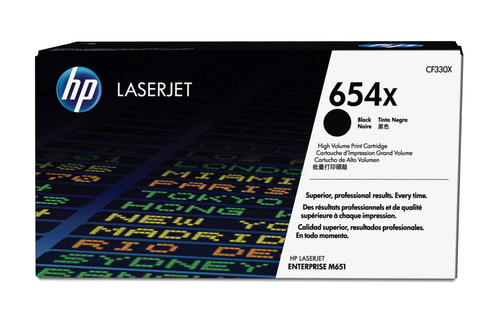 Cartutx tòner original LaserJet HP 654X negre