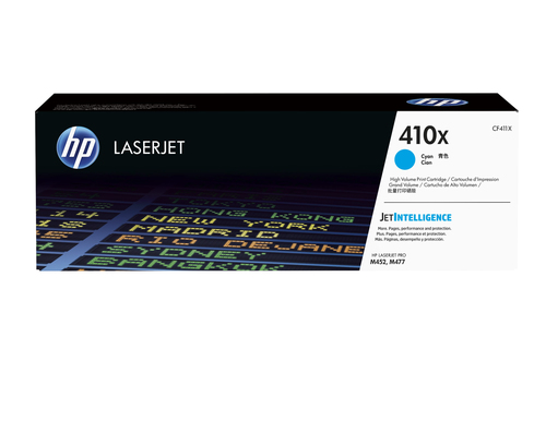 Cartucho tóner original LaserJet HP 410X cian