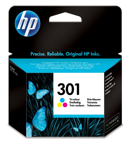 Cartucho de tinta original HP 301 tricolor