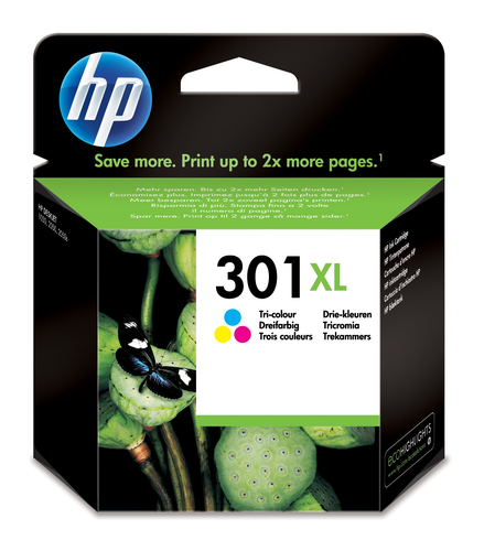 Cartucho de tinta original HP 301XL tri-color
