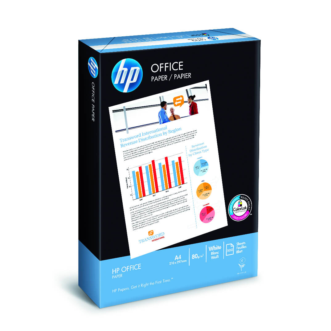 Caja papel HP Office A4 80g 2500 hojas