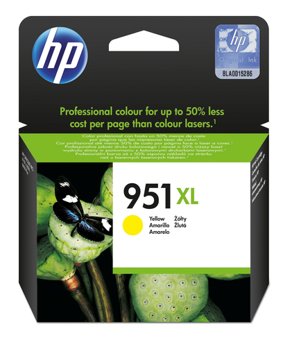 Cartucho de tinta original HP 951xl amarillo