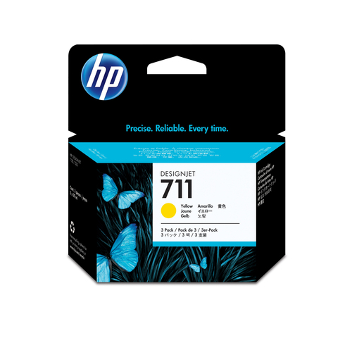 HP pack 3 cartutxos tinta groc n.711