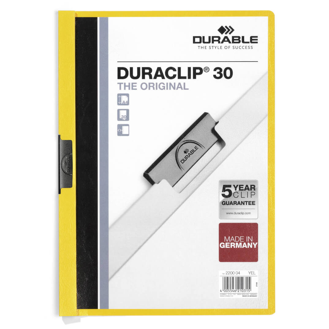 Carpeta Duraclip A4 30 hojas color amarillo