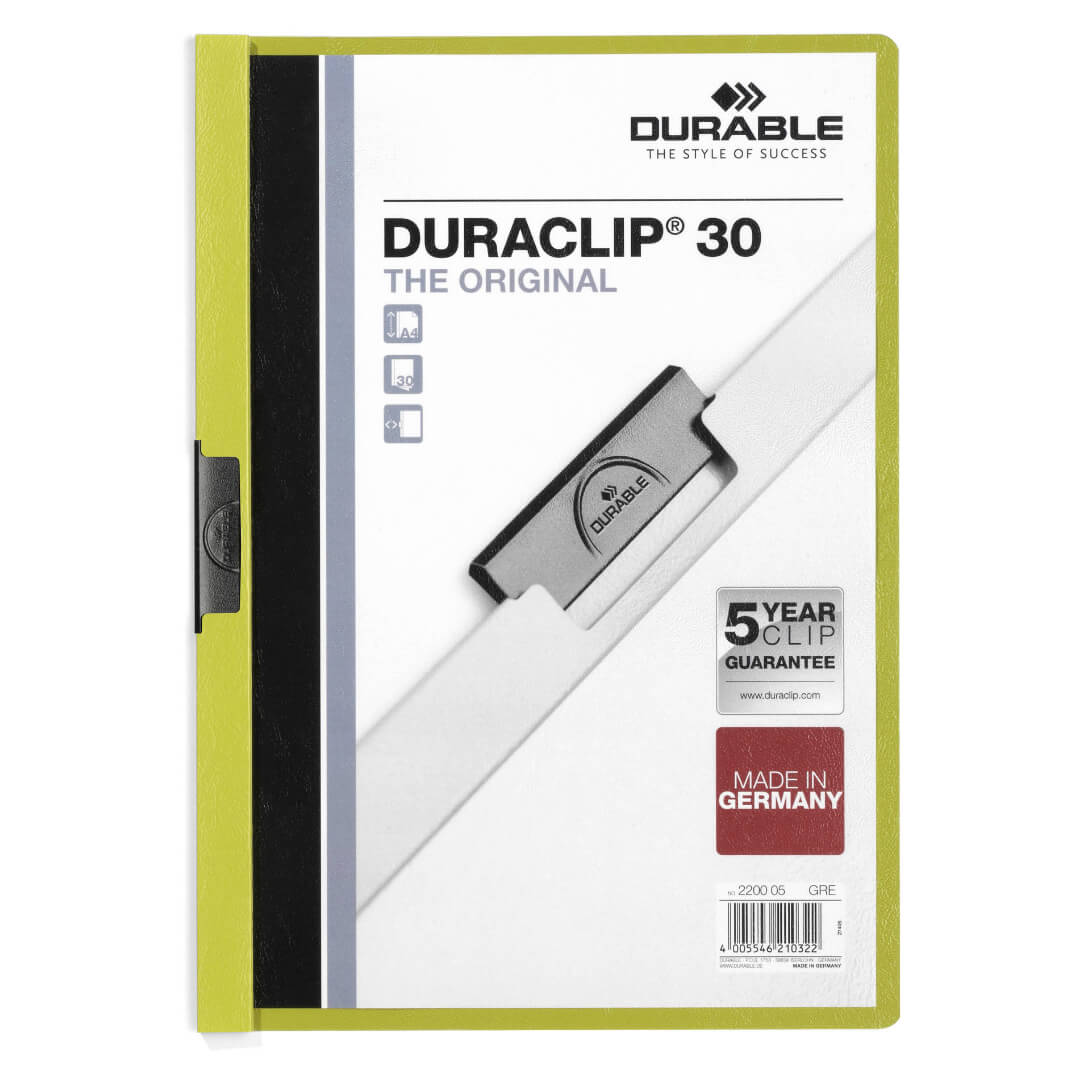 Carpeta Duraclip A4 30 hojas color verde