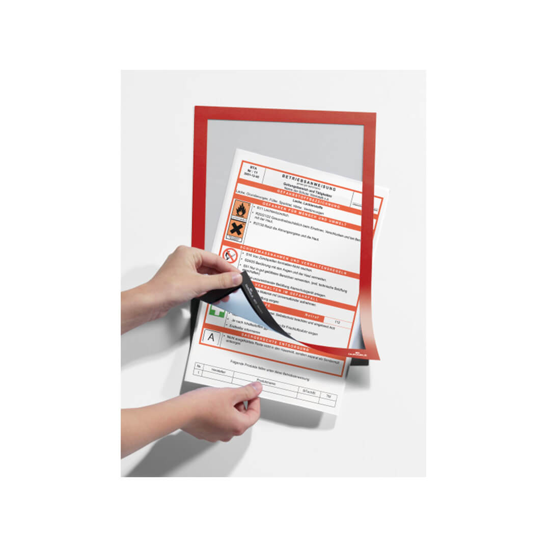 Marc adhesiu Duraframe® Durable A4 vermell (2u)