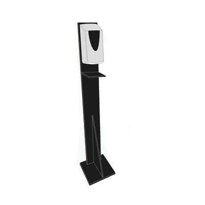 Peana dosificador gel hidroalcohólico H50 negra