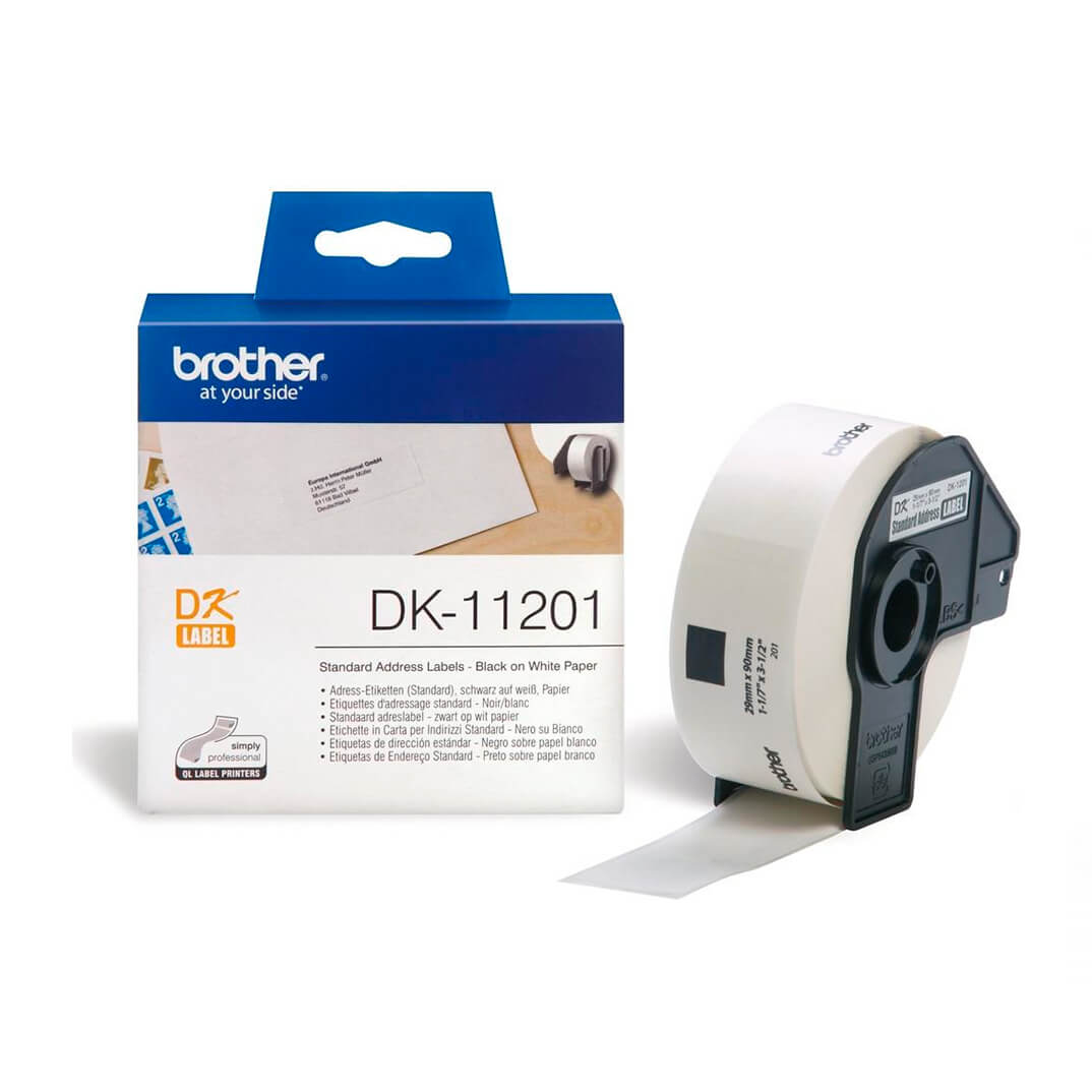 Etiquetas de papel térmico Brother DK11201
