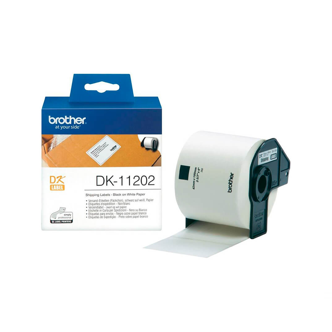 Etiquetas de papel térmico Brother DK11202 envíos