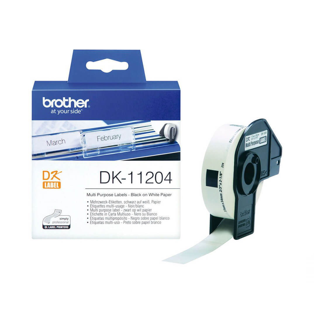 Etiquetas de papel térmico Brother DK11204
