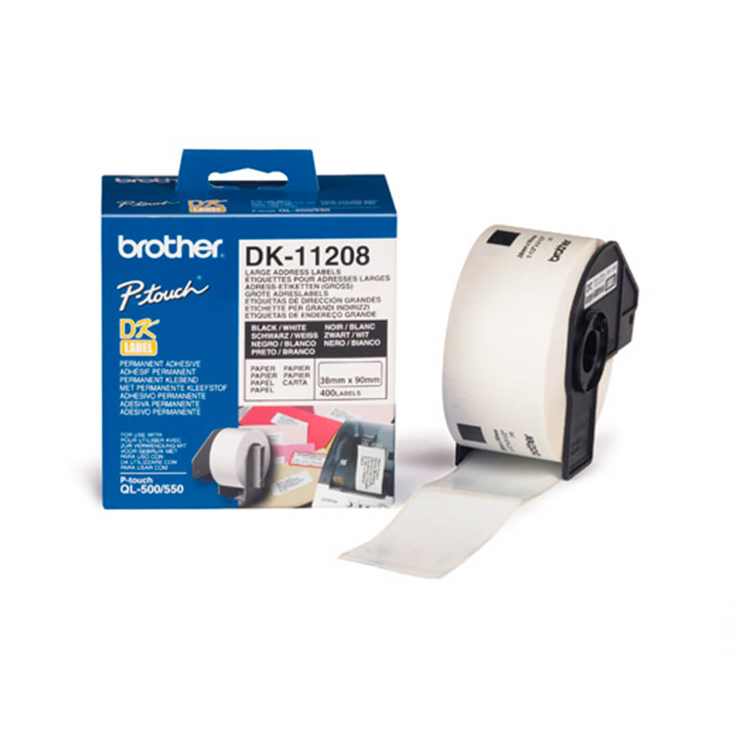 Etiquetas de papel térmico Brother DK11208