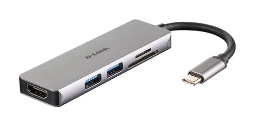 5-IN-1 USB-C HUB WITH HDMI CTLR AND SD/MICROSD CAR