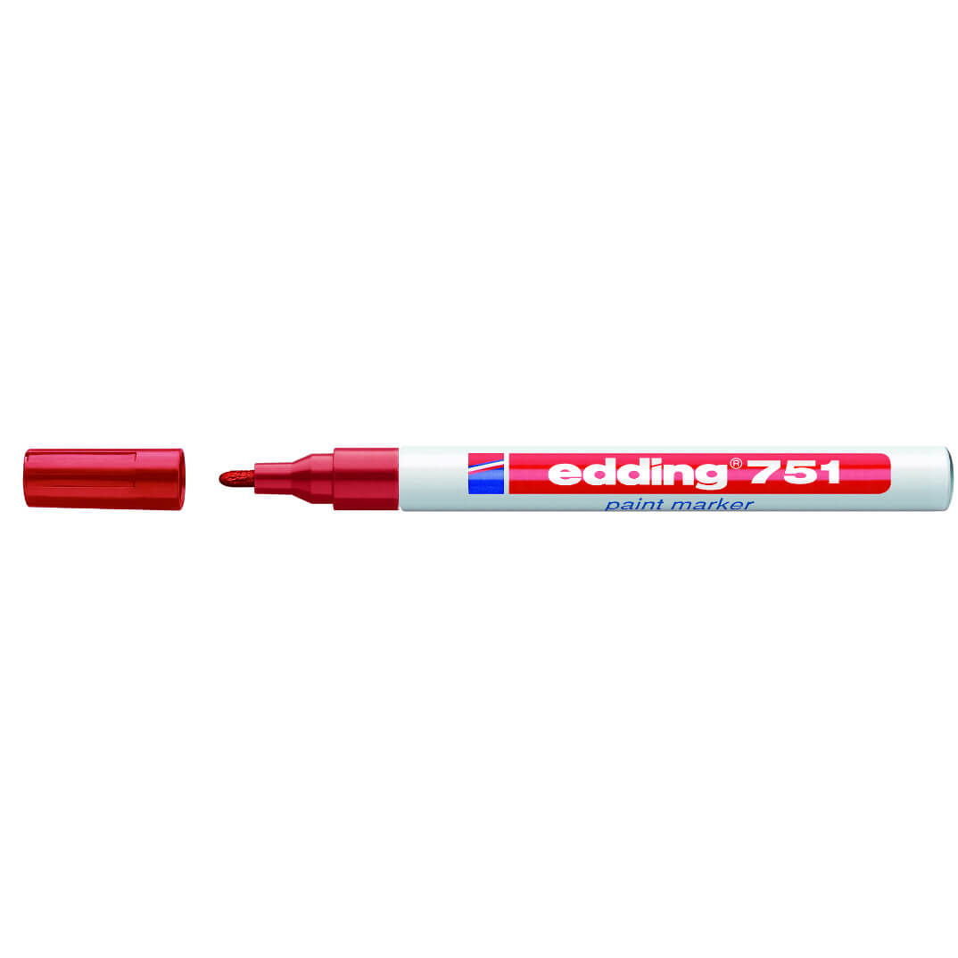 Rotulador edding 751 rojo