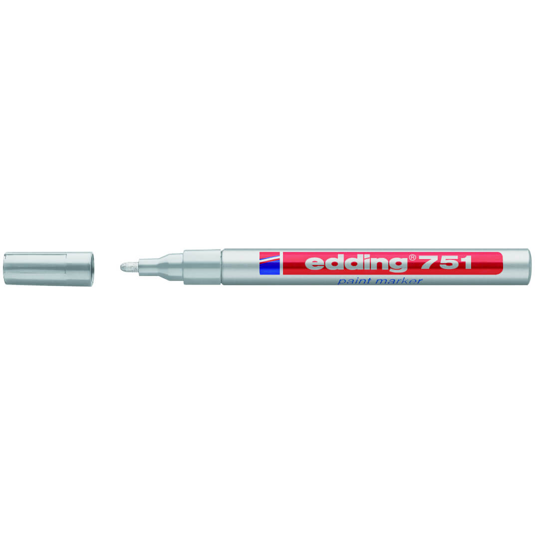 Rotulador edding 751 plata