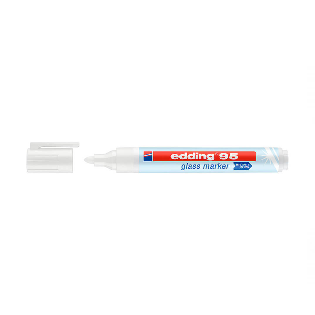 Retolador edding 95 blanc per a vidre