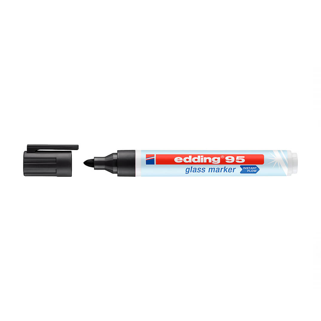 Retolador edding 95 negre per a vidre