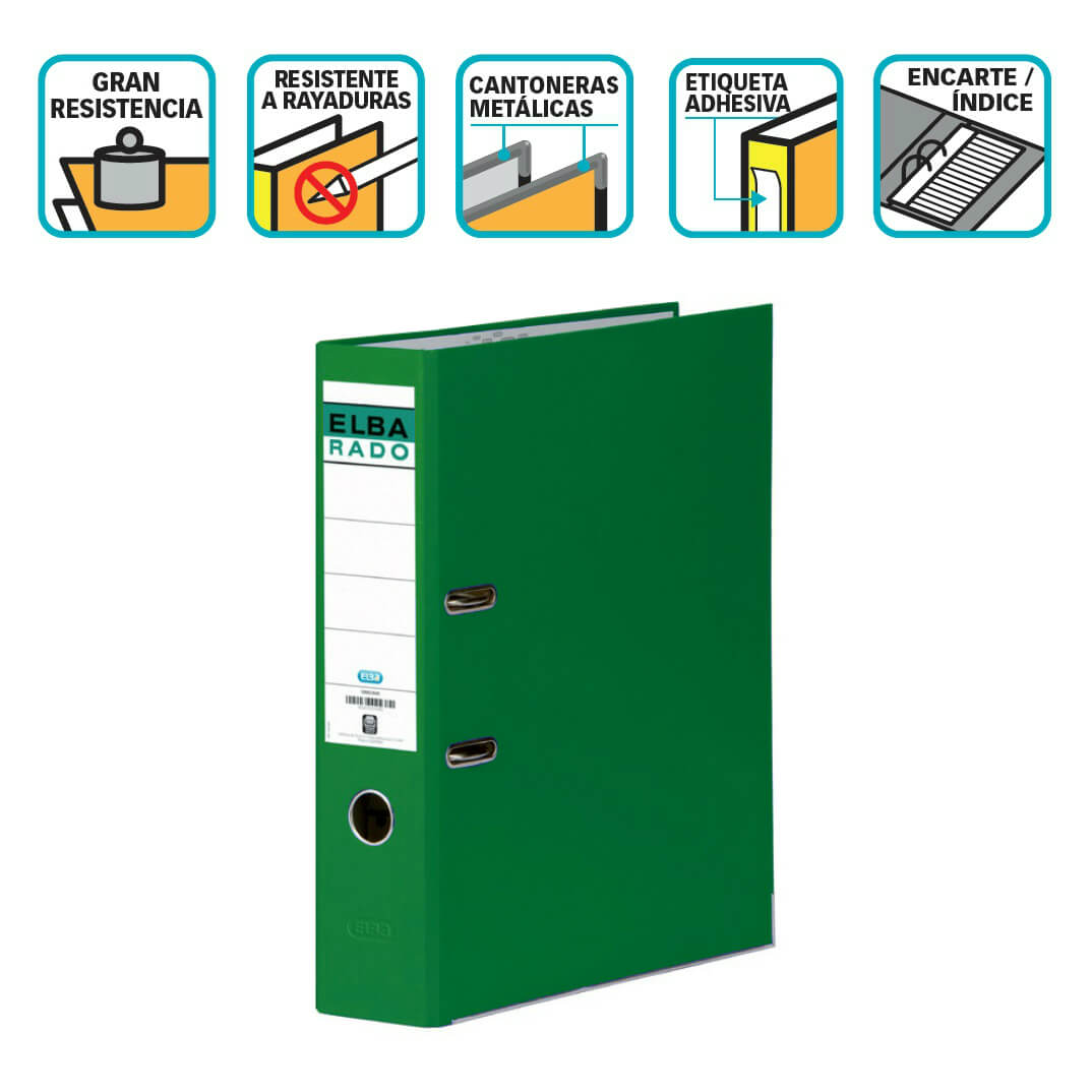 Archivador Folio ancho verde Rado Chic