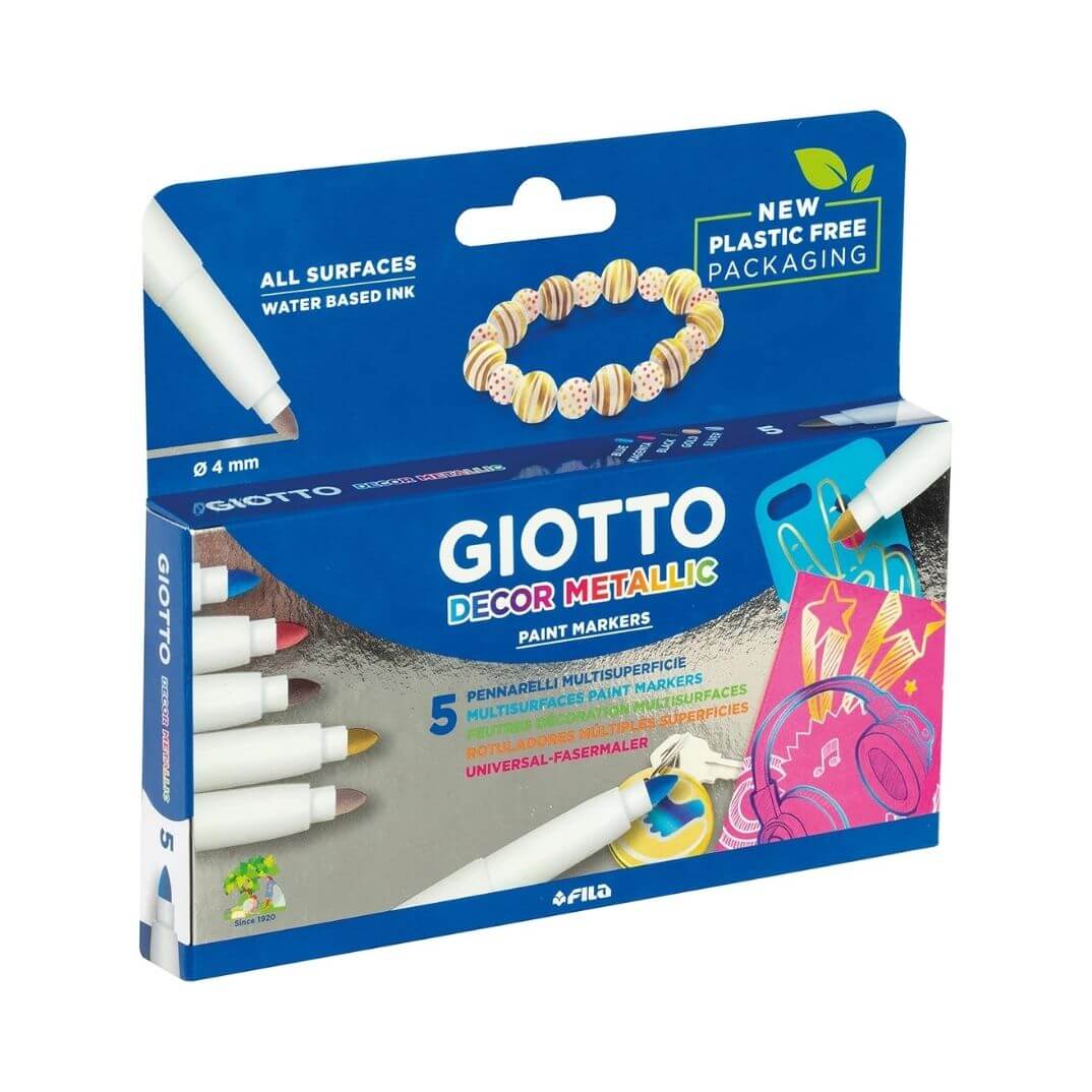 Estuche 5 rotuladores Giotto decor metallic