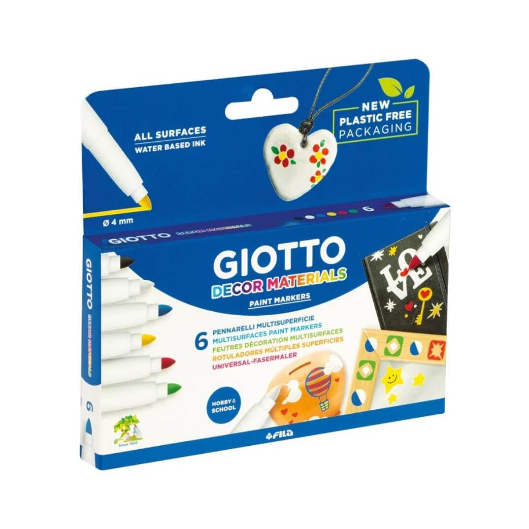 Estoig 6 retoladors Giotto decor materials