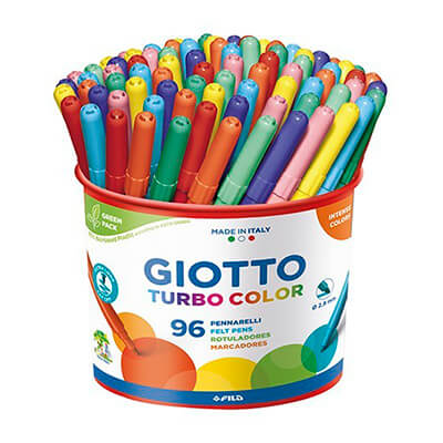 Estoig 96 retoladors Giotto turbo 12 colors