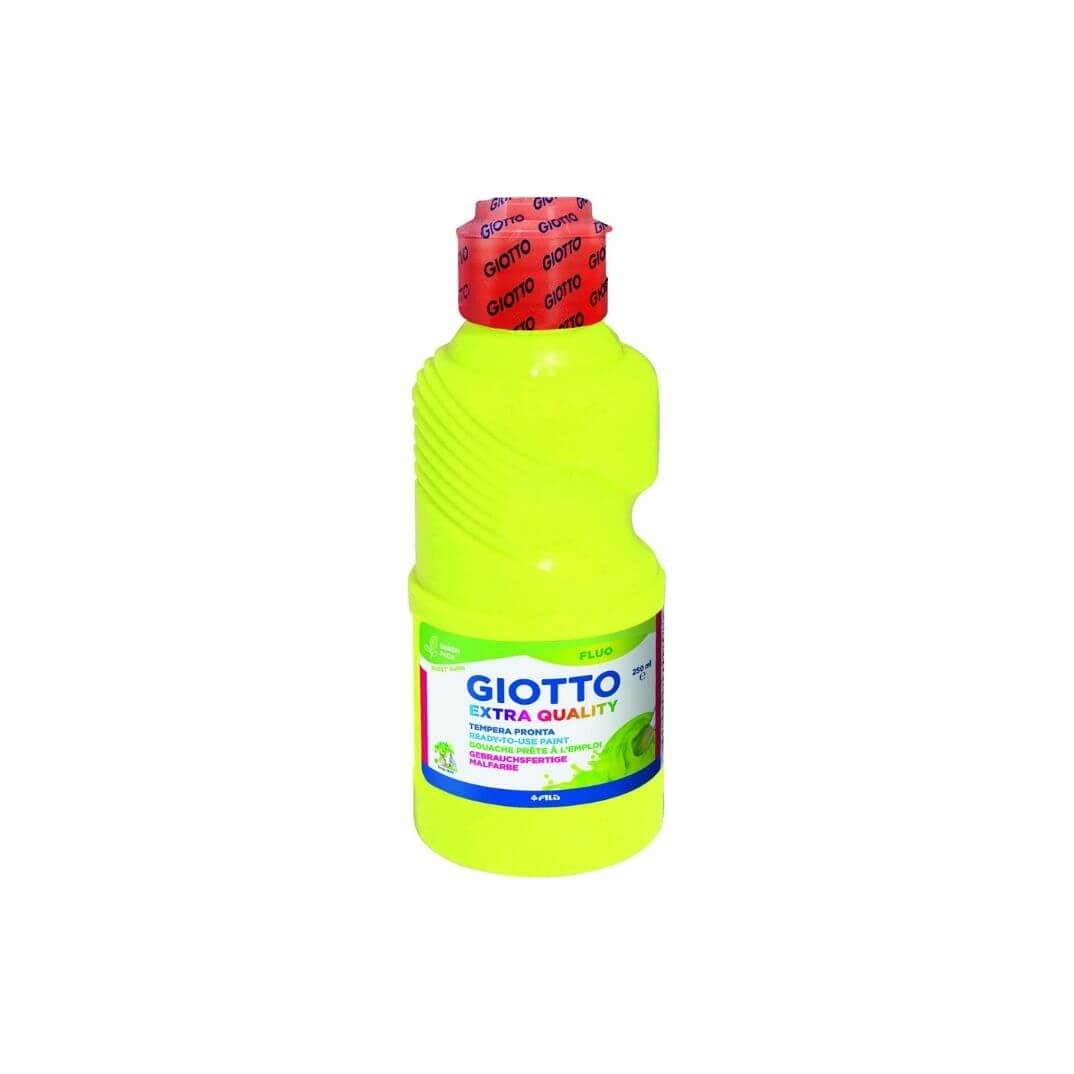Témpera Giotto Flúor amarilla 250 ml