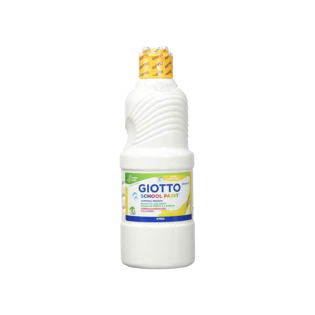 Témpera lavable blanca 500ml Giotto