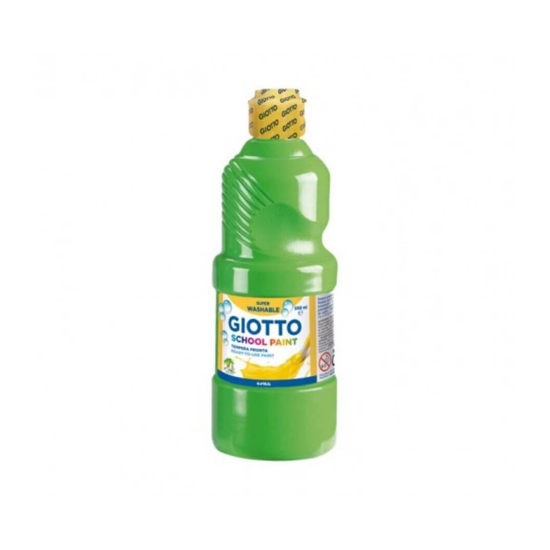 Témpera lavable verde 500ml Giotto
