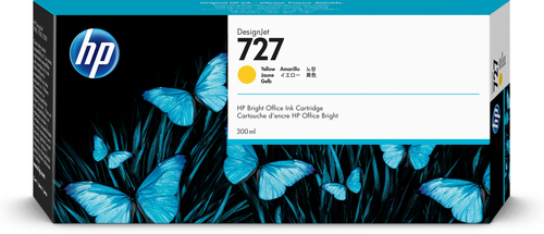 Cartutx de tinta original HP 727 groc