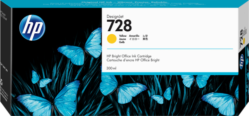 HP cartutx groc nº728 DesignJet 300 ml