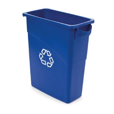 Paperera reciclatge 60 litres blava