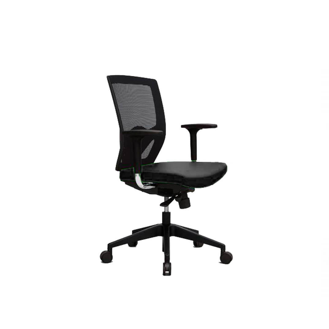 Silla GIVO ruedas respaldo medio con brazos