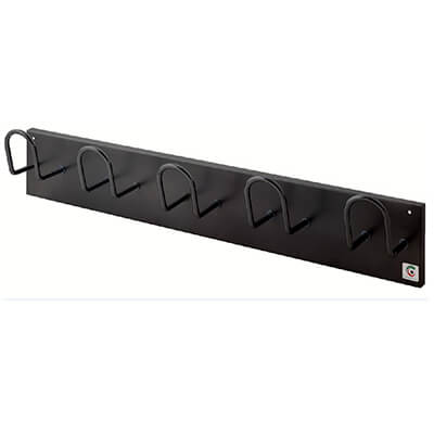Percha pared 5 colgadores negro