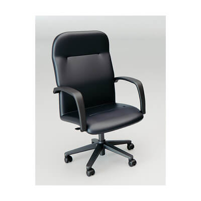 Sillón de dirección Kato A basculante negro