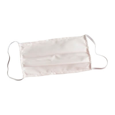 Mascarilla higiénica reutilizable de tela blanca