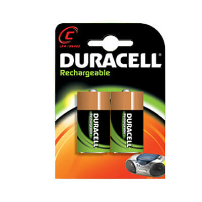 Pack-2 piles Duracell LR14 recargable