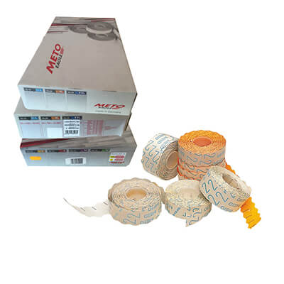 Caja 36 rollos 1.200 etiquetas meto 26x16 blancas