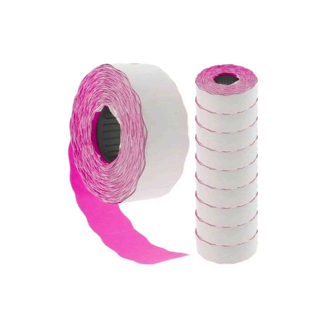 Caixa 36 rotlles 1.200 etiq. meto 26x16 rosa