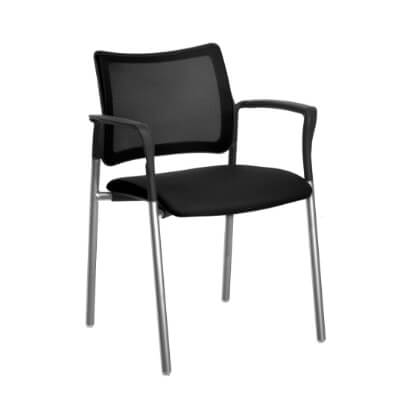 Cadira LIGHT 17 fixa apilable estructura cromada