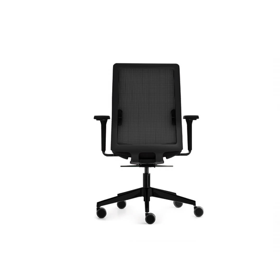 Silla SENTIS respaldo malla asiento tapizado negro