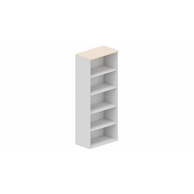 Armari sense portes color roure/plata 4 est 80x197