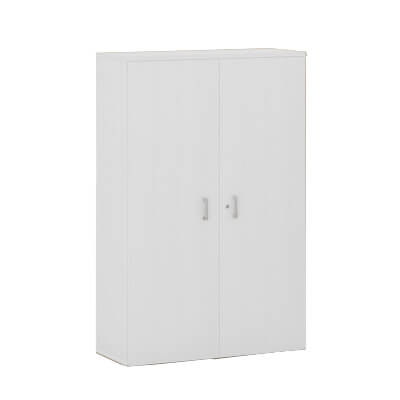 Armario puertas melamina 110º 4 estantes blanco