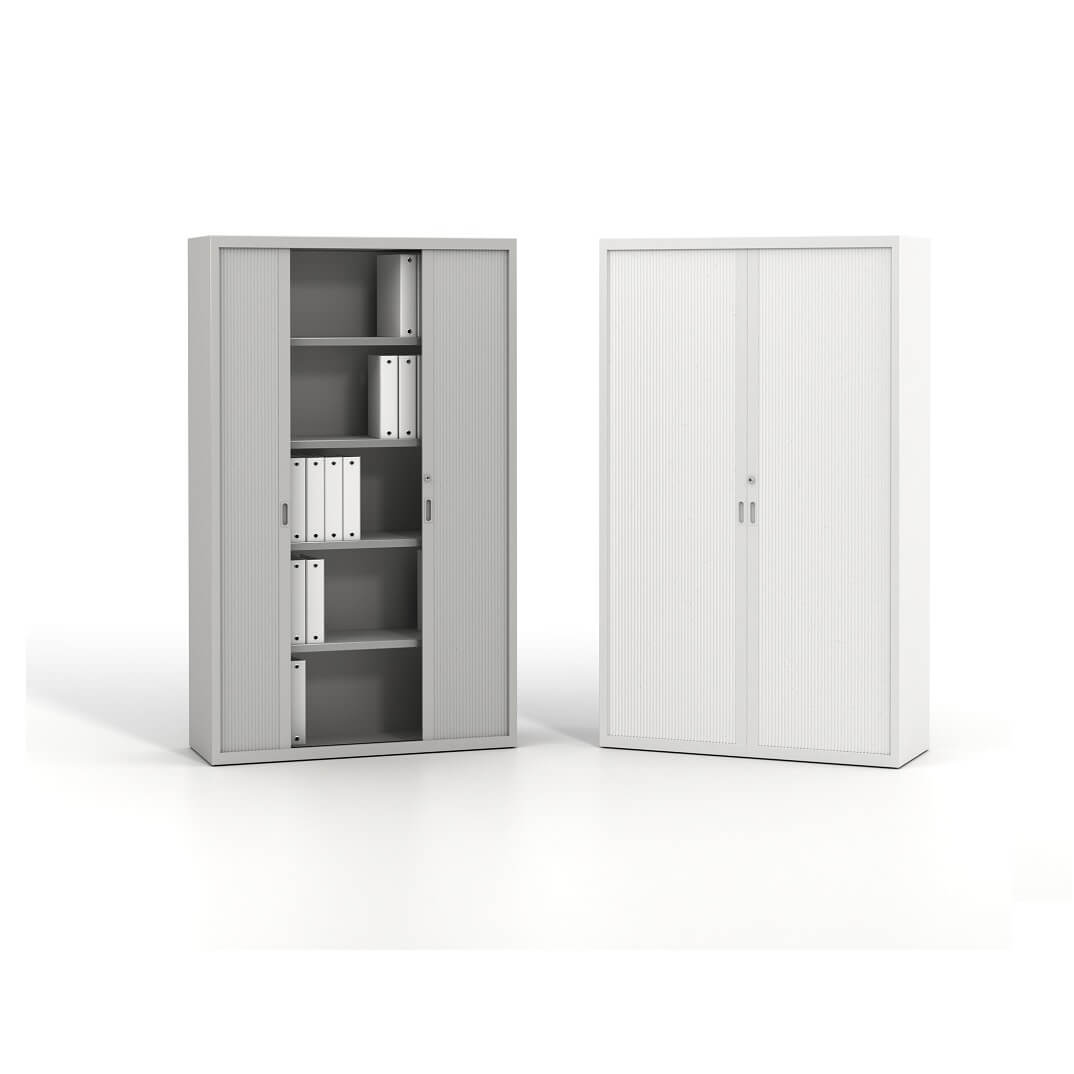 Armario metálico persiana 145x100x45 gris o blanco