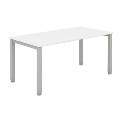 Taula TEMPO estructura plata sobre blanc 160x80