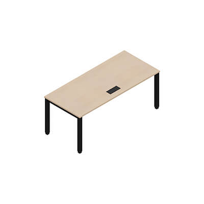 Mesa TEMPO 160x80 negra/roble