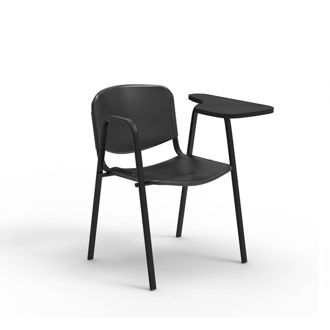 Cadira COLECTIV negra amb escrivania esquerra