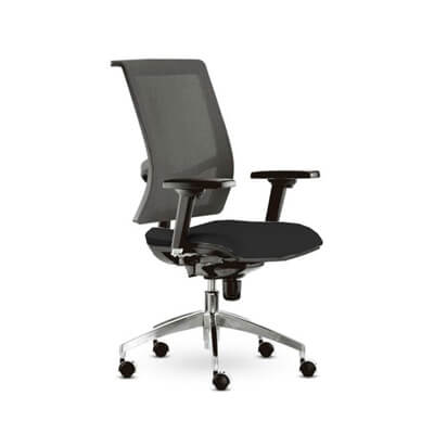 Cadira ETERNA respatller malla color negre