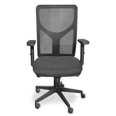 Silla XARLY con brazos 1D y respaldo malla